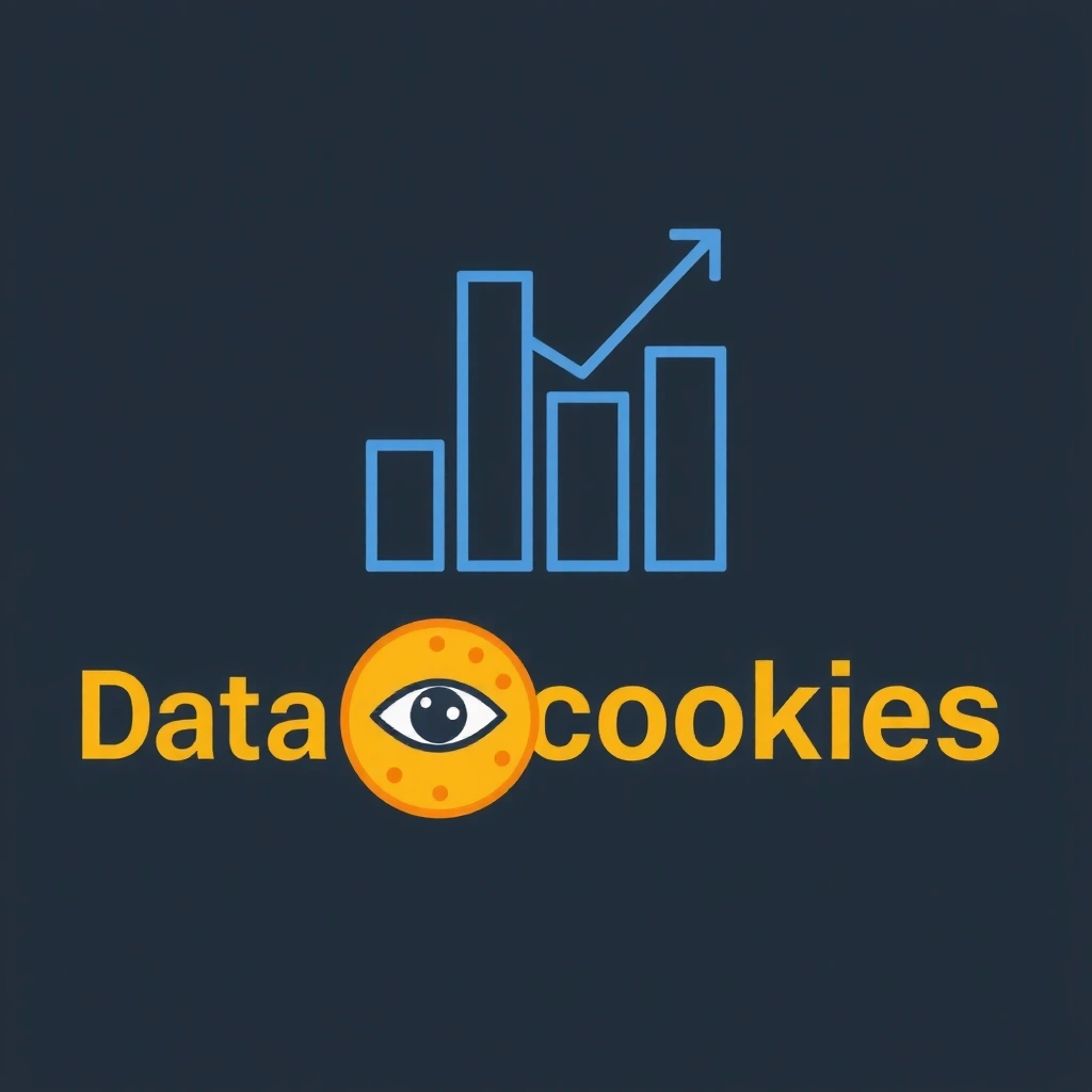 Analytics cookies icon, a bar chart with an eye