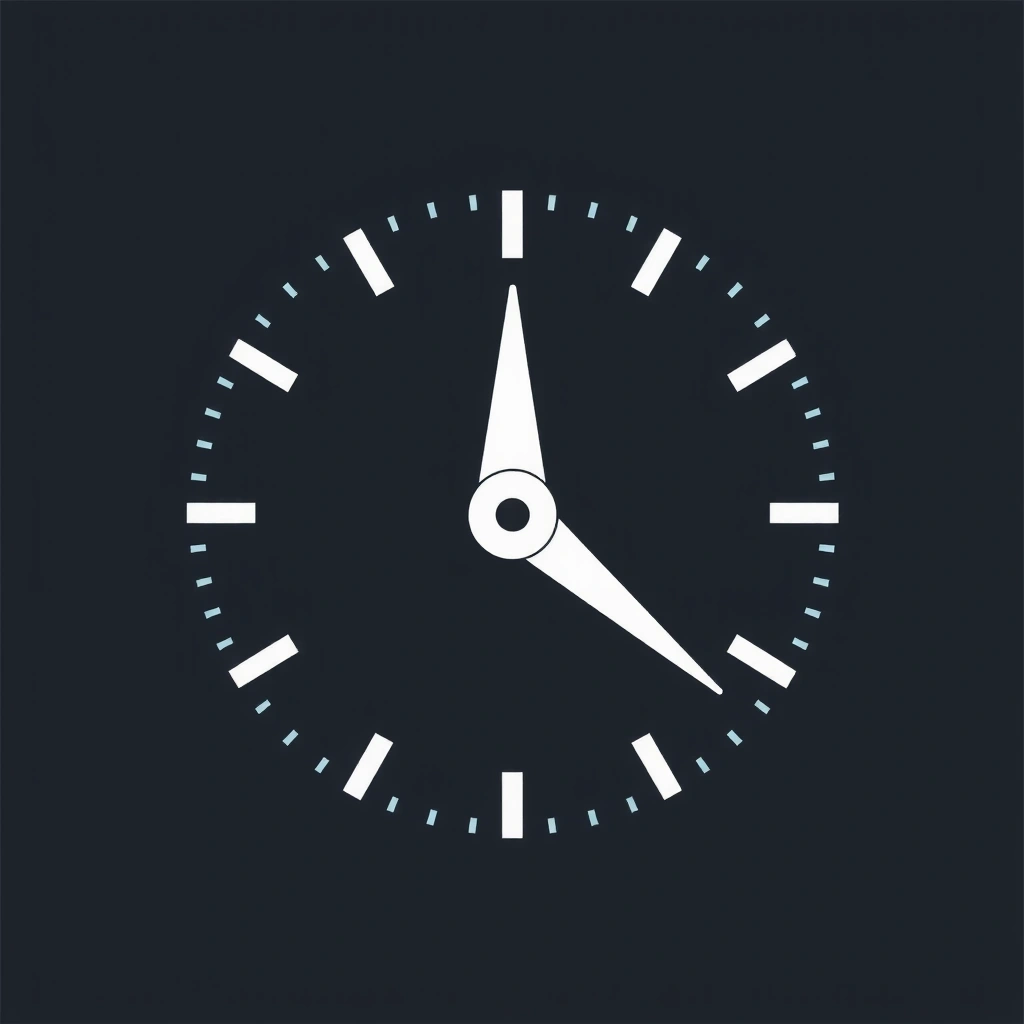 Clock icon representing efficiency and punctuality