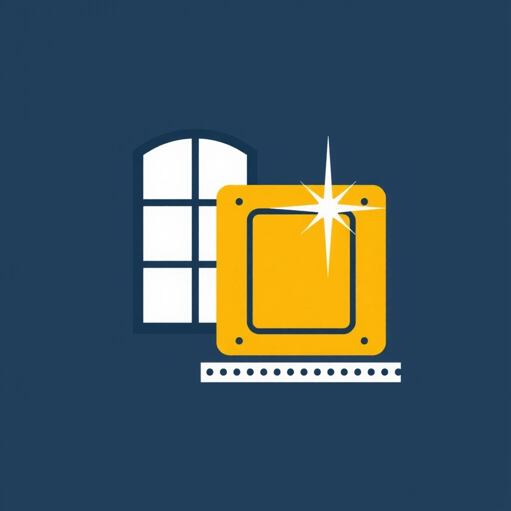 Stylized rug and window icon representing specialty cleaning