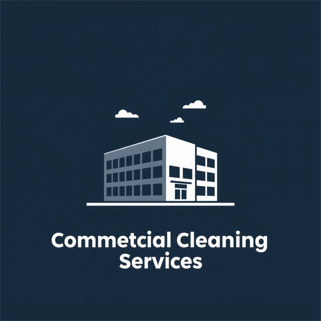 Stylized office building icon representing commercial cleaning