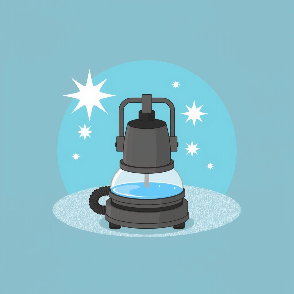 Icon representing carpet and upholstery cleaning with a carpet cleaner machine
